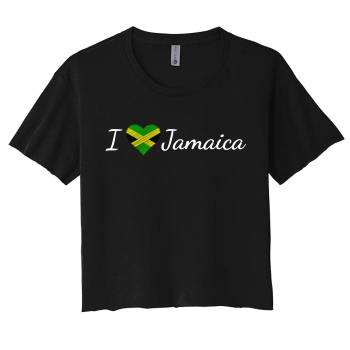 I Love Jamaica Women's Crop Top Tee