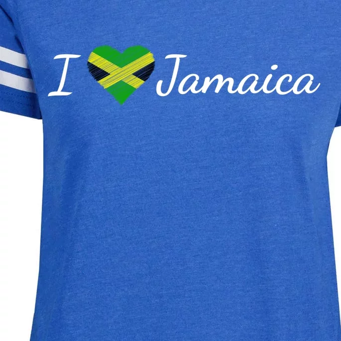 I Love Jamaica Enza Ladies Jersey Football T-Shirt