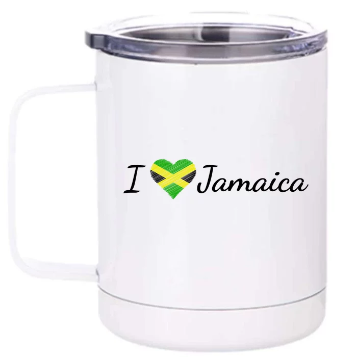 I Love Jamaica Front & Back 12oz Stainless Steel Tumbler Cup