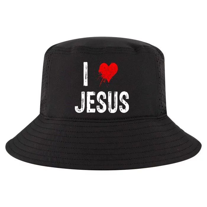 I Love Jesus Cool Comfort Performance Bucket Hat