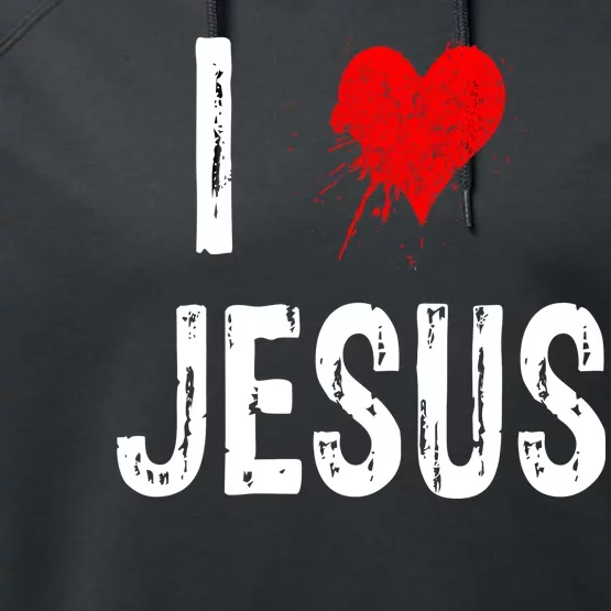 I Love Jesus Performance Fleece Hoodie