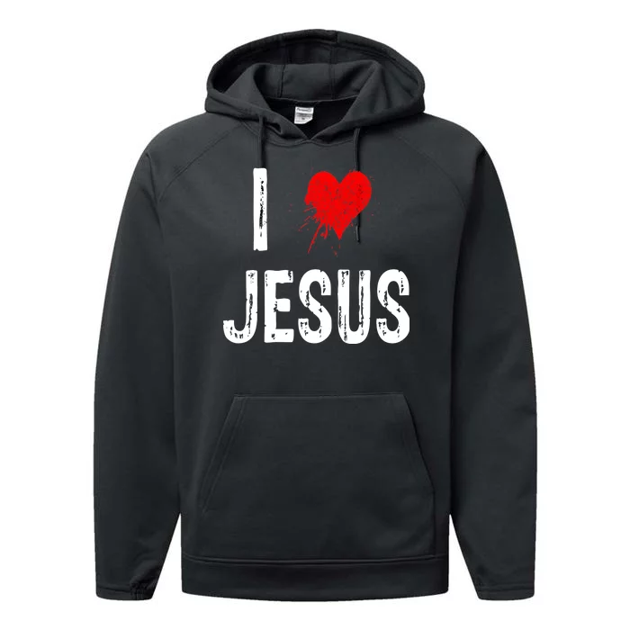 I Love Jesus Performance Fleece Hoodie