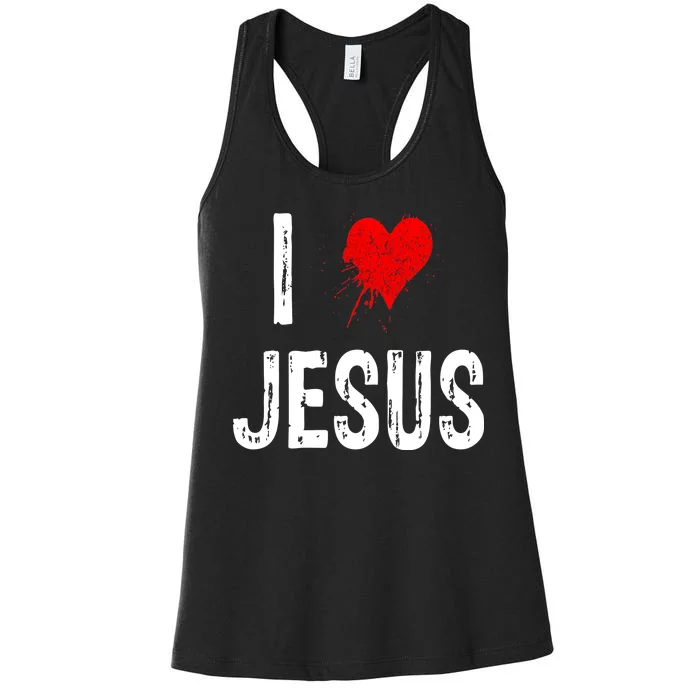 I Love Jesus Women's Racerback Tank