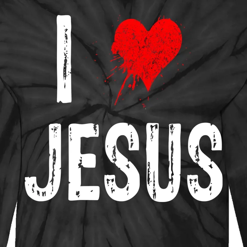 I Love Jesus Tie-Dye Long Sleeve Shirt