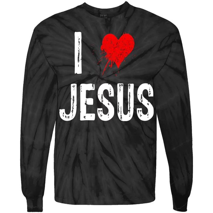 I Love Jesus Tie-Dye Long Sleeve Shirt