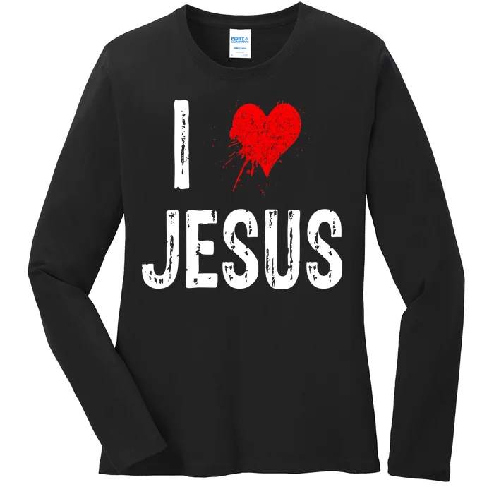 I Love Jesus Ladies Long Sleeve Shirt