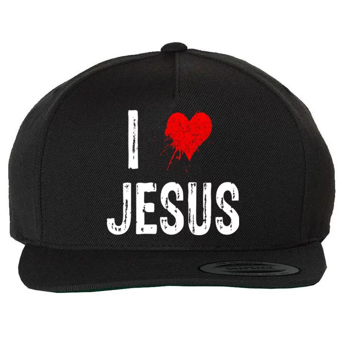 I Love Jesus Wool Snapback Cap