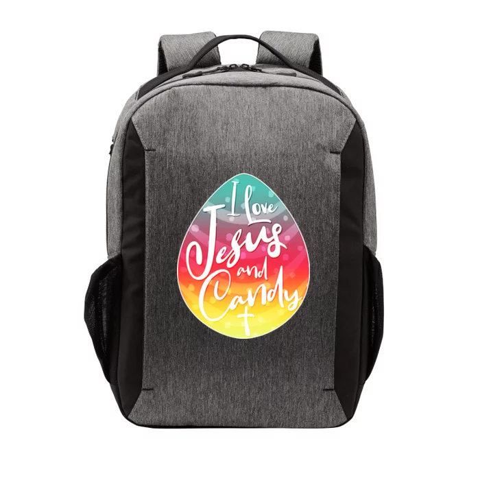 I Love Jesus And Candy Vector Backpack