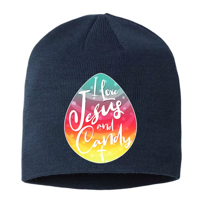 I Love Jesus And Candy 8 1/2in Sustainable Knit Beanie