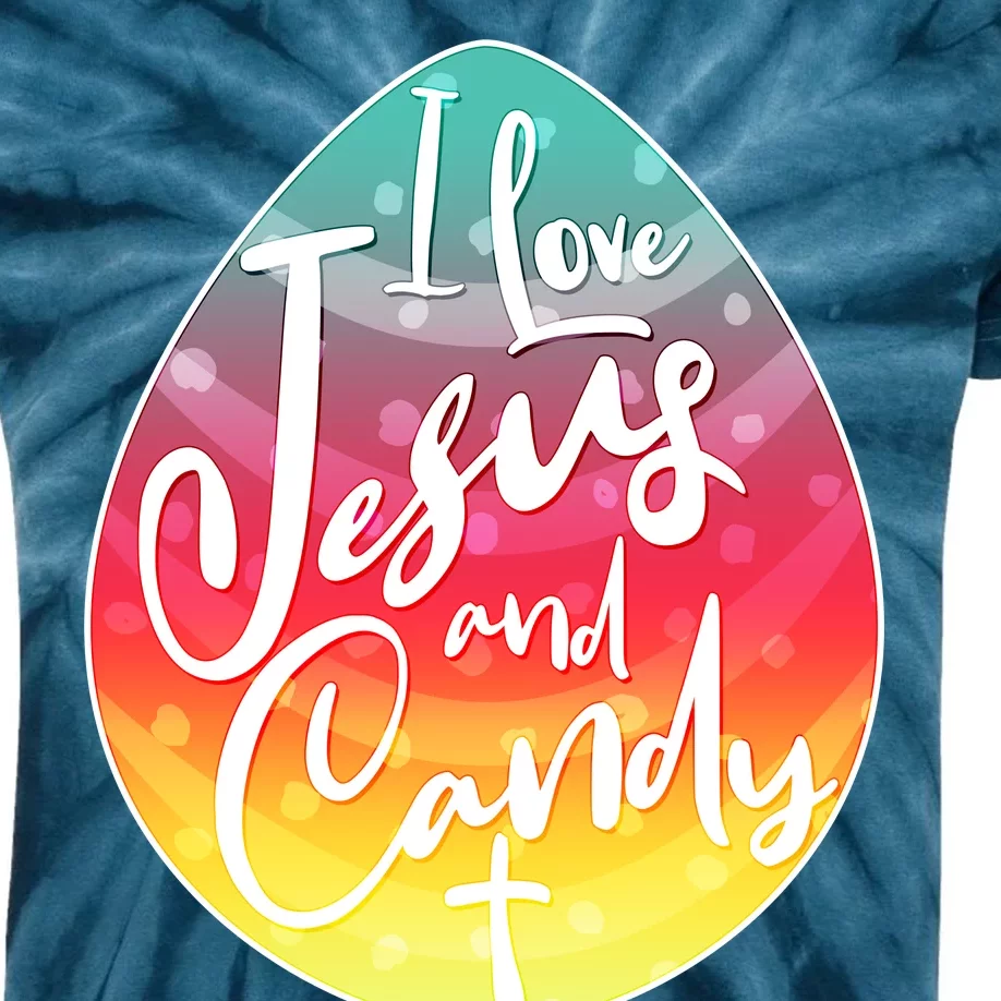 I Love Jesus And Candy Kids Tie-Dye T-Shirt