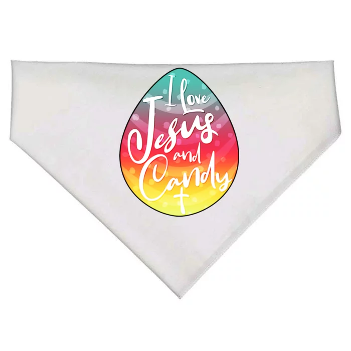 I Love Jesus And Candy USA-Made Doggie Bandana