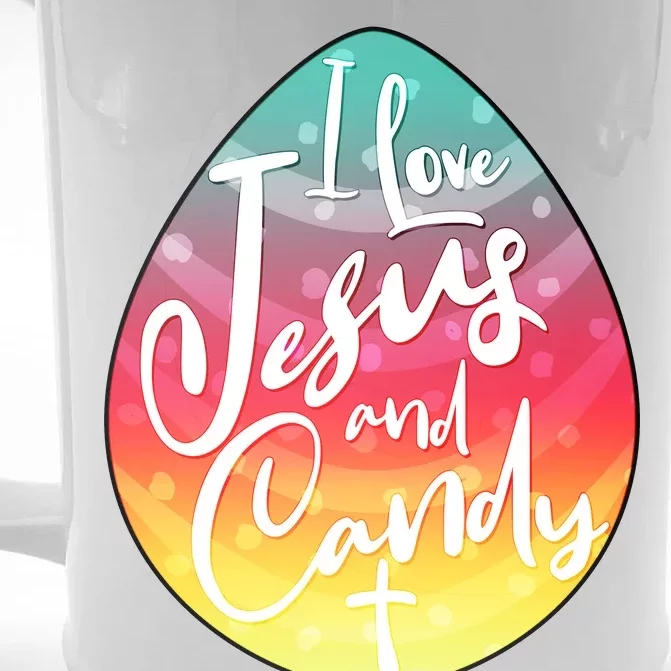 I Love Jesus And Candy Front & Back Beer Stein