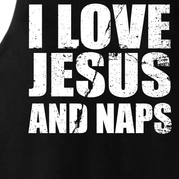 I Love Jesus And Naps Ladies Tri-Blend Wicking Tank