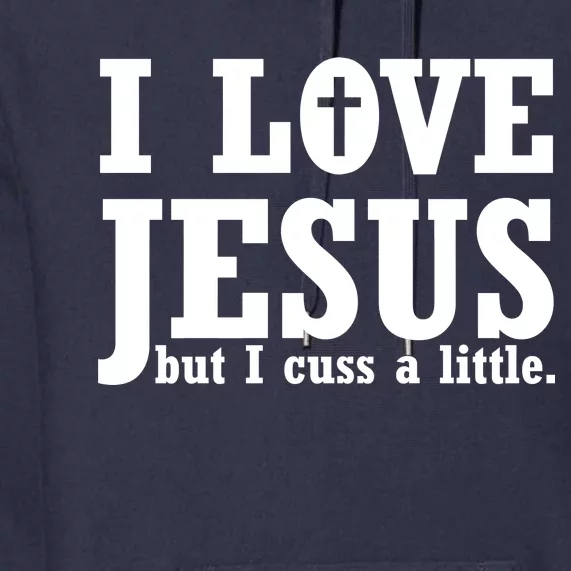 I Love Jesus But I Cuss A Little Premium Hoodie