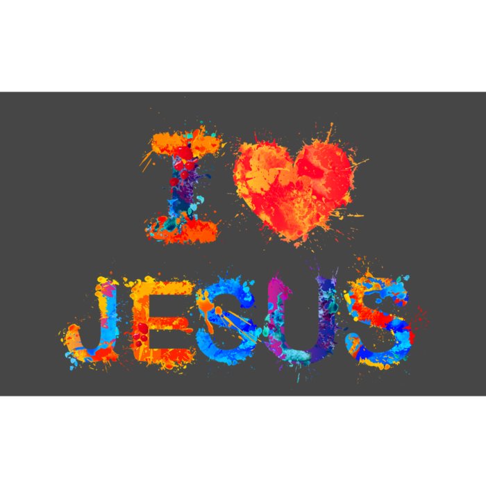 I Love Jesus Paint Splatter Bumper Sticker