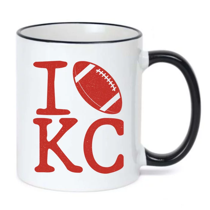 I Love Kansas City Football Fan Black Color Changing Mug