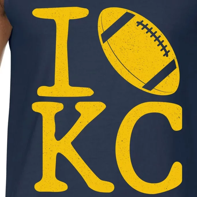 I Love Kansas City Football Fan Comfort Colors® Tank Top