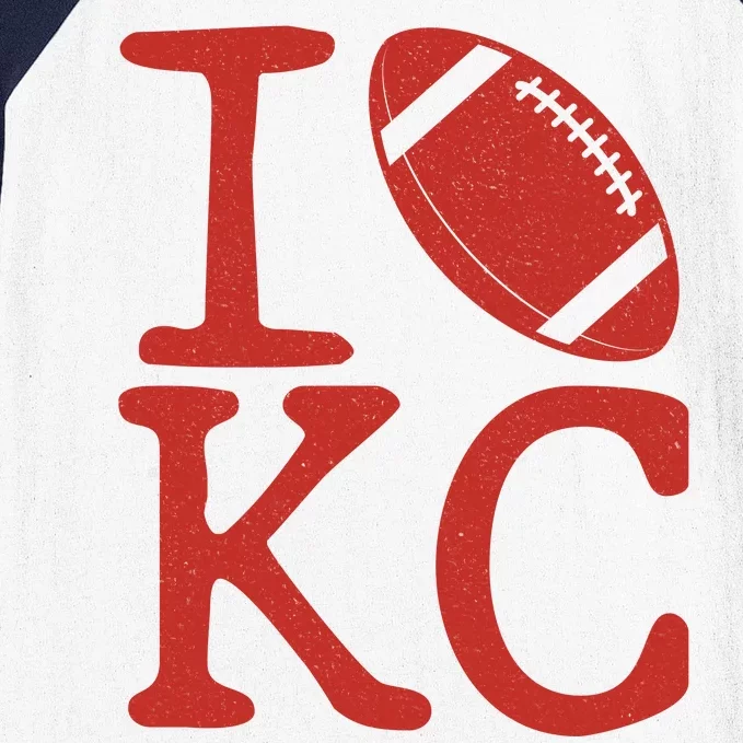 I Love Kansas City Football Fan Baseball Sleeve Shirt