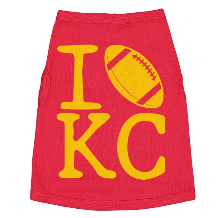 I Love Kansas City Football Fan Doggie Tank