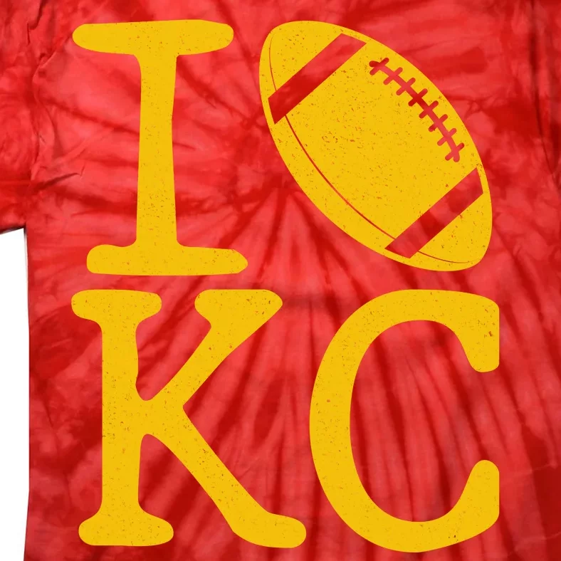 I Love Kansas City Football Fan Tie-Dye T-Shirt