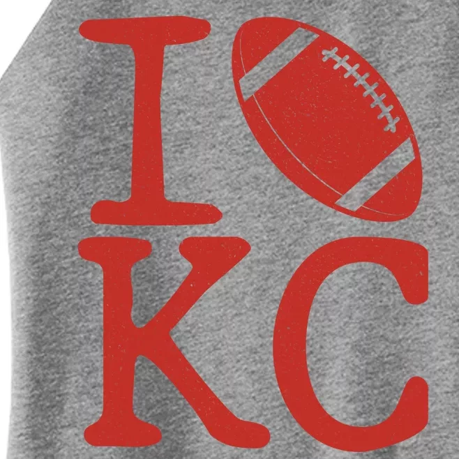 I Love Kansas City Football Fan Women’s Perfect Tri Rocker Tank