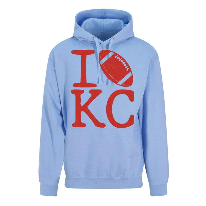 I Love Kansas City Football Fan Unisex Surf Hoodie