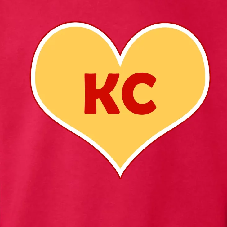 I Love Kansas City KC Football Heart Toddler Hoodie