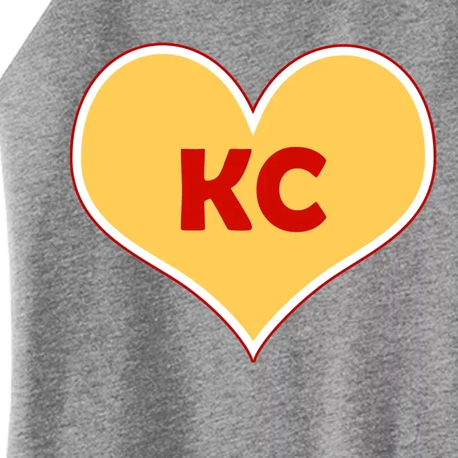 I Love Kansas City KC Football Heart Women’s Perfect Tri Rocker Tank