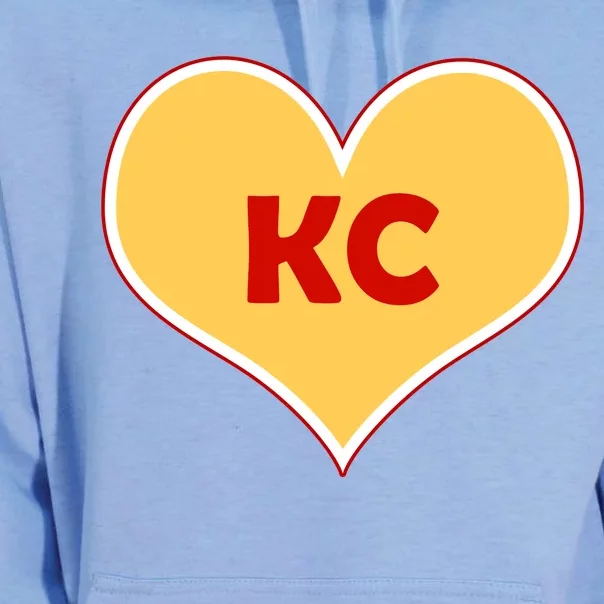 I Love Kansas City KC Football Heart Unisex Surf Hoodie