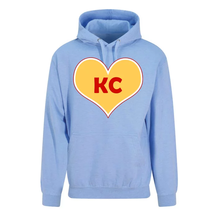 I Love Kansas City KC Football Heart Unisex Surf Hoodie