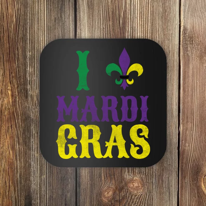 I Love Mardi Gras Coaster