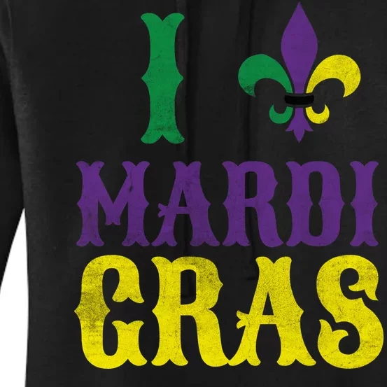 I Love Mardi Gras Women's Pullover Hoodie