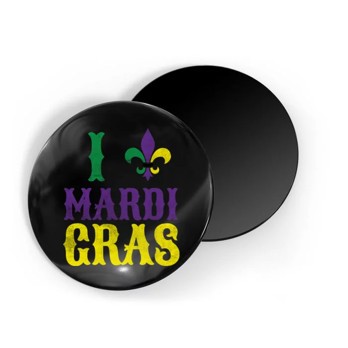 I Love Mardi Gras Magnet