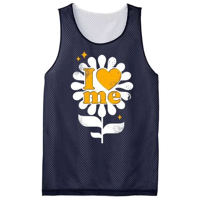 I Love Me Flower Mesh Reversible Basketball Jersey Tank