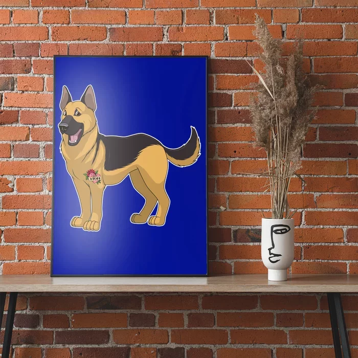 I Love Mom Tattoo German Shepard Poster