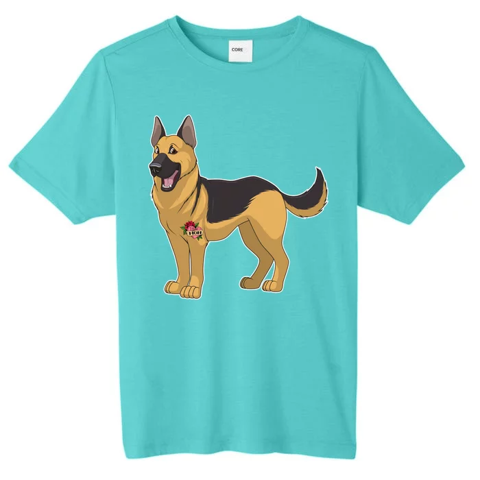 I Love Mom Tattoo German Shepard ChromaSoft Performance T-Shirt