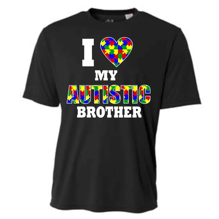 I Love My Autistic Brother Autism Cooling Performance Crew T-Shirt