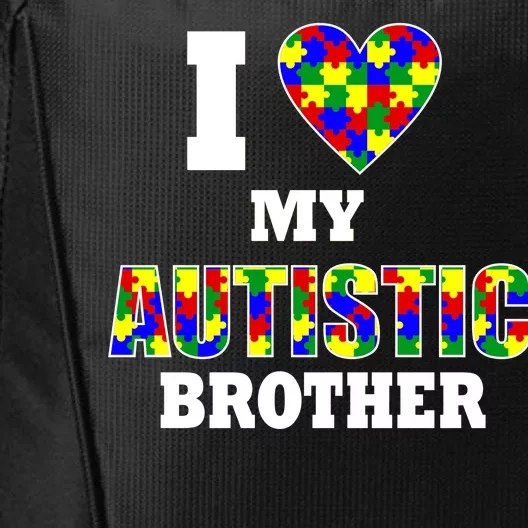 I Love My Autistic Brother Autism City Backpack