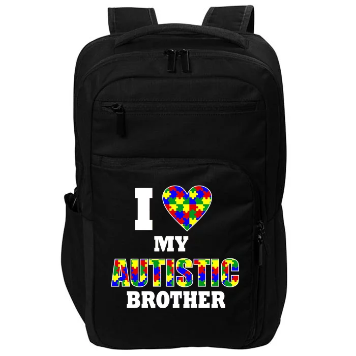 I Love My Autistic Brother Autism Impact Tech Backpack