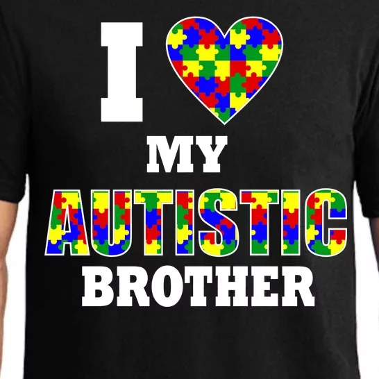 I Love My Autistic Brother Autism Pajama Set