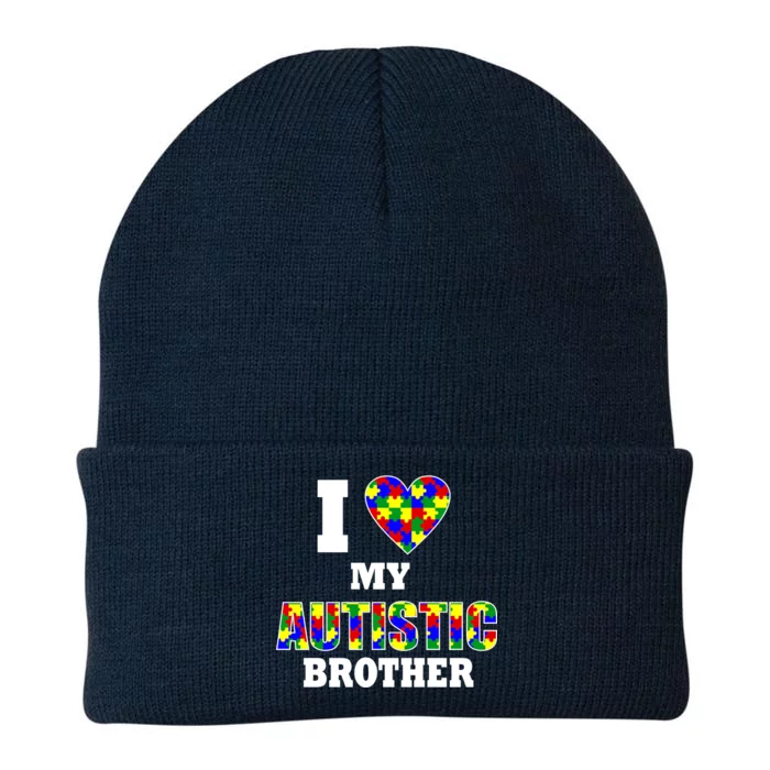 I Love My Autistic Brother Autism Knit Cap Winter Beanie