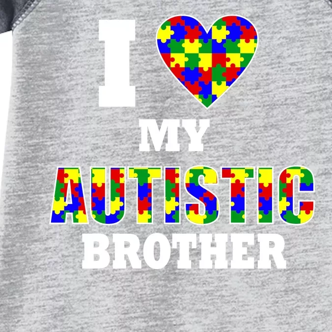 I Love My Autistic Brother Autism Infant Baby Jersey Bodysuit