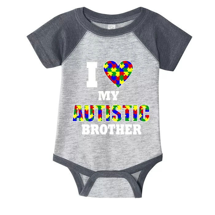 I Love My Autistic Brother Autism Infant Baby Jersey Bodysuit