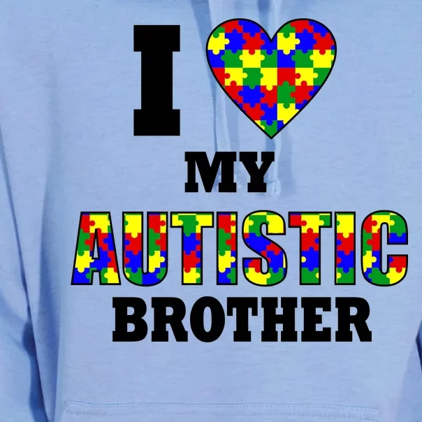 I Love My Autistic Brother Autism Unisex Surf Hoodie