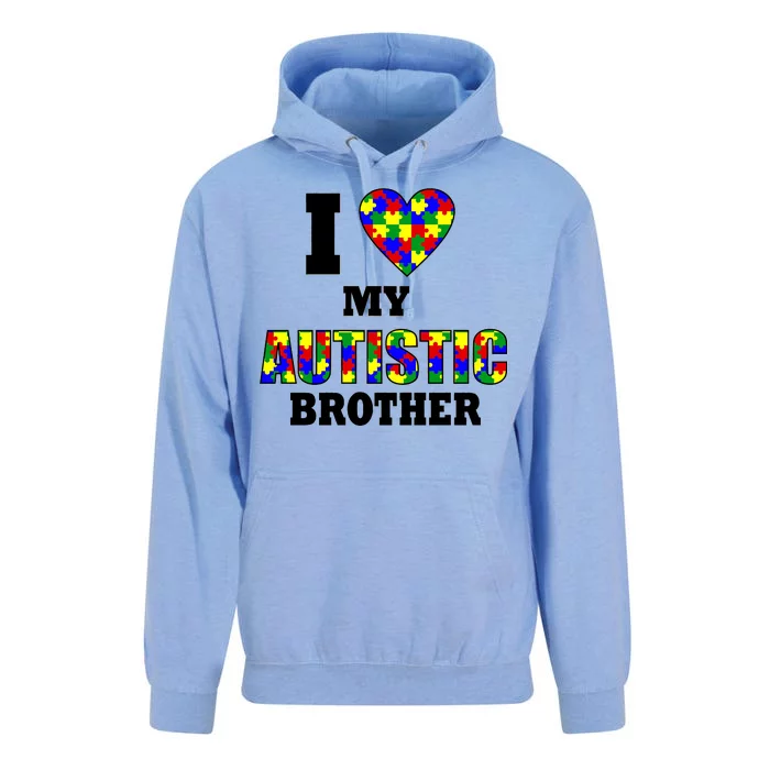 I Love My Autistic Brother Autism Unisex Surf Hoodie