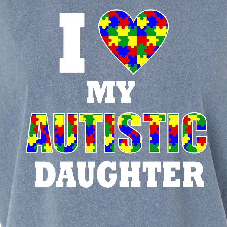 I Love My Autistic Daughter Autism Garment-Dyed Women's Muscle Tee