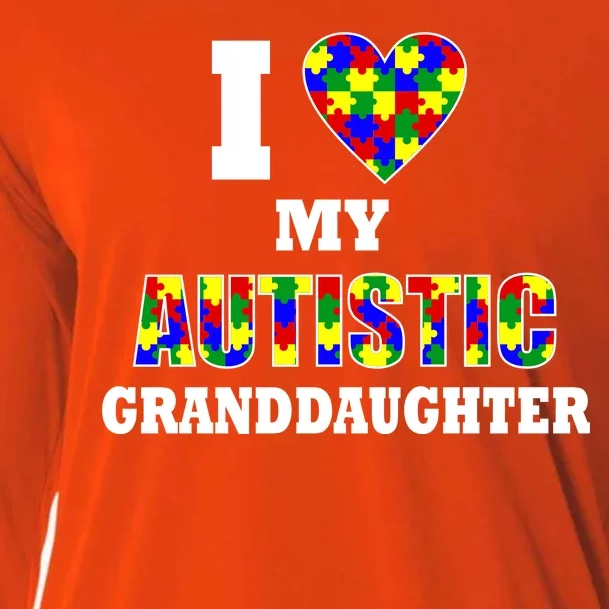 I Love My Autistic Granddaughter Autism Cooling Performance Long Sleeve Crew