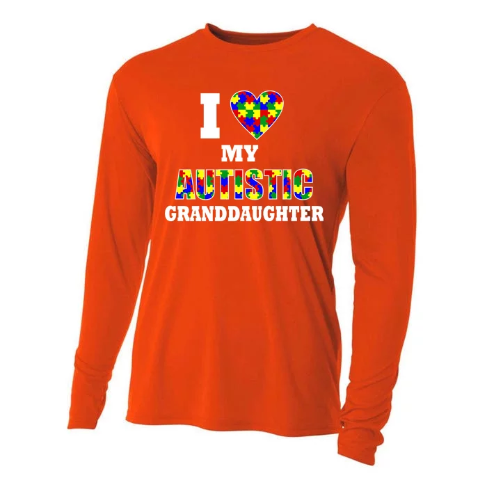 I Love My Autistic Granddaughter Autism Cooling Performance Long Sleeve Crew