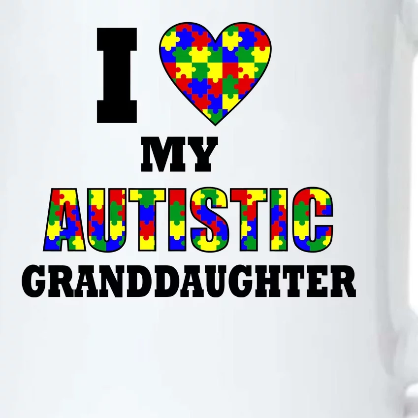 I Love My Autistic Granddaughter Autism Black Color Changing Mug