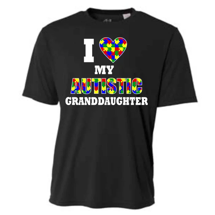 I Love My Autistic Granddaughter Autism Cooling Performance Crew T-Shirt